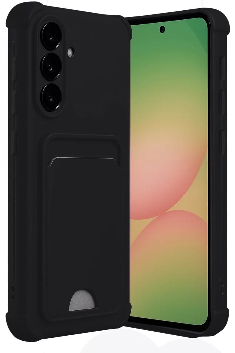 Samsung Galaxy A56 Kılıf Kelvin Kartvizitli Silikon - Siyah