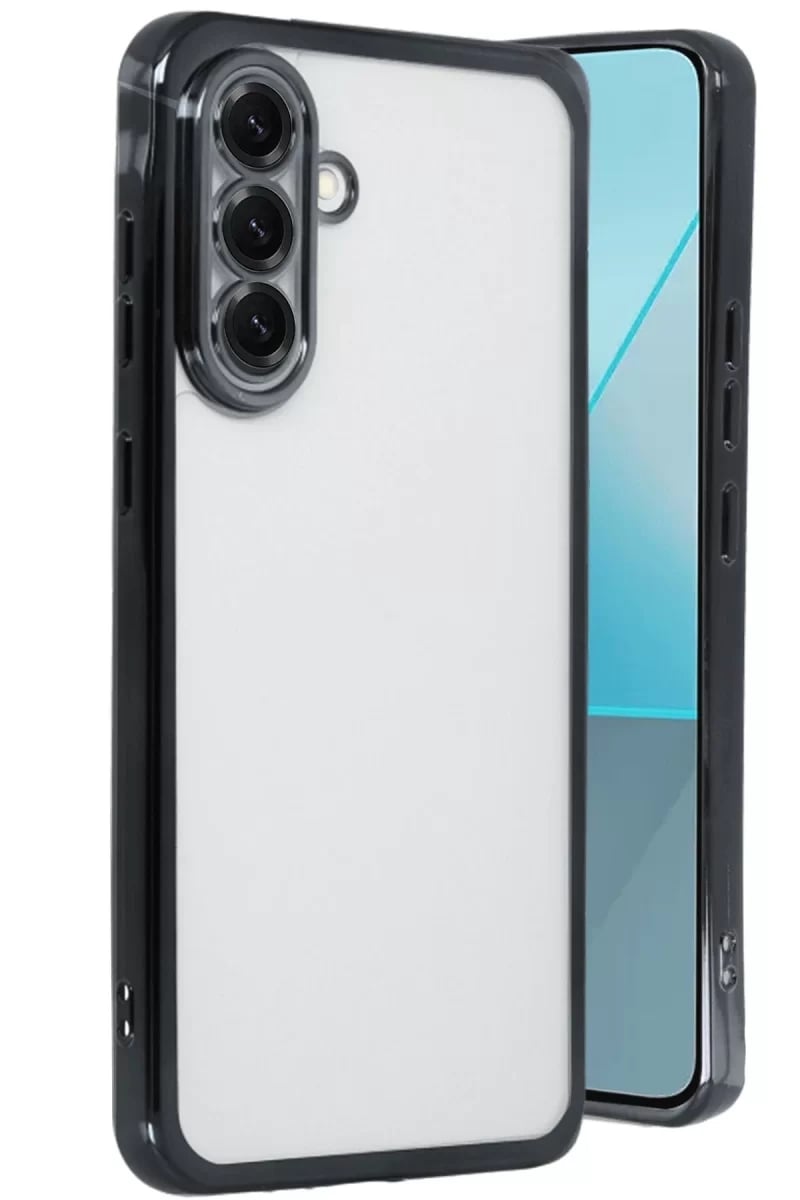 Samsung Galaxy A56 Kılıf Lensli Silikon - Siyah