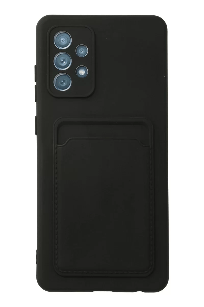 Samsung Galaxy A72 Kılıf Kelvin Kartvizitli Silikon - Siyah