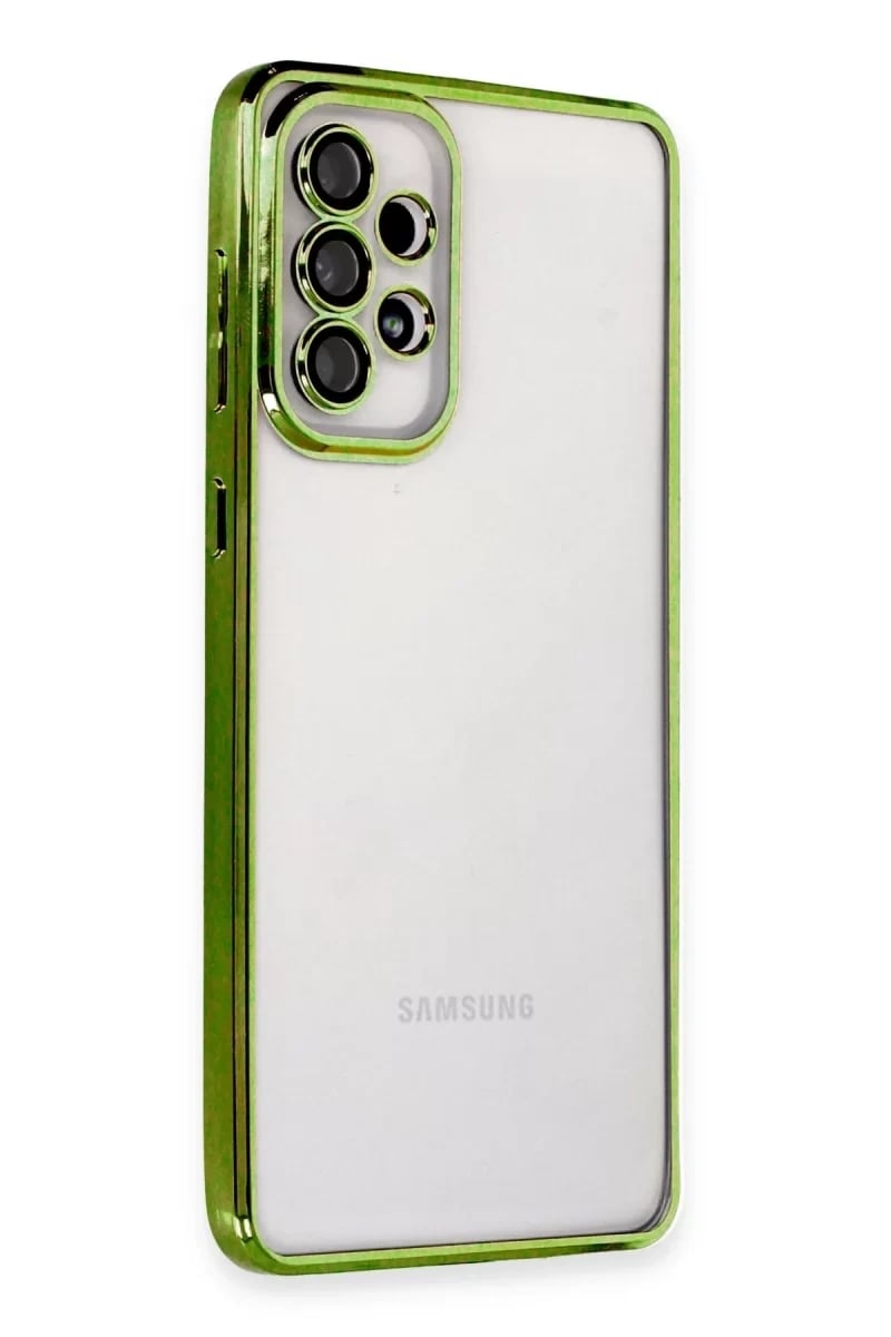Samsung Galaxy A73 5G Kılıf Lensli Silikon - Yeşil