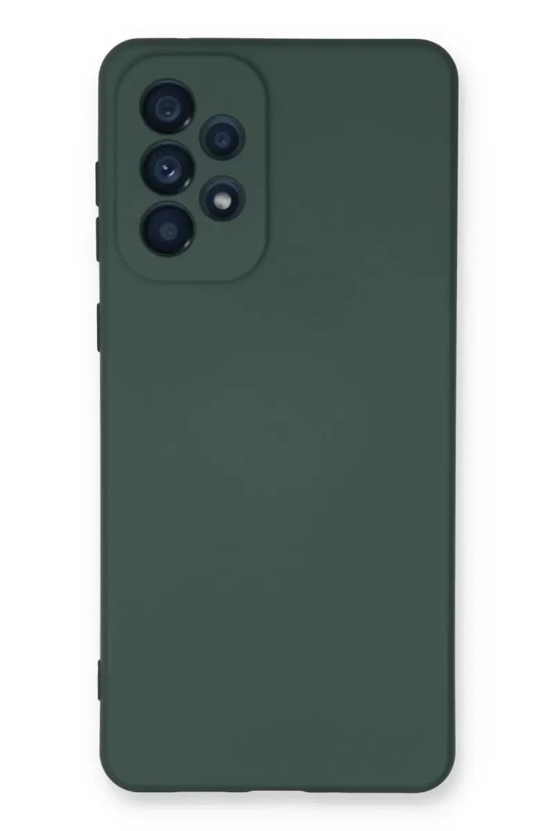 Samsung Galaxy A73 5G Kılıf Nano içi Kadife Silikon - Koyu Yeşil