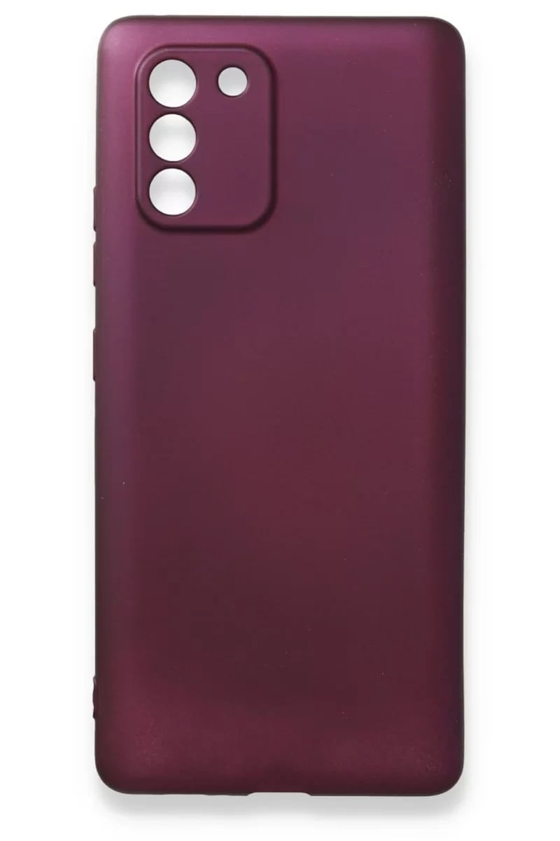 Samsung Galaxy A91 / S10 Lite Kılıf First Silikon - Mürdüm
