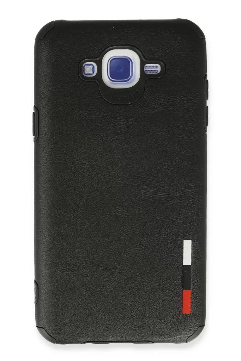 Samsung Galaxy J7 Kılıf Loop Deri Silikon - Siyah