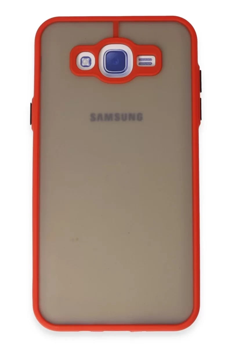 Samsung Galaxy J7 Kılıf Montreal Silikon Kapak - Kırmızı