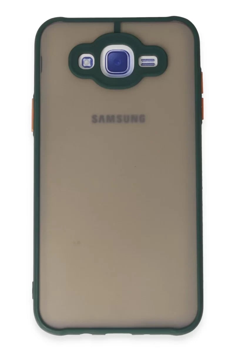 Samsung Galaxy J7 Kılıf Montreal Silikon Kapak - Yeşil