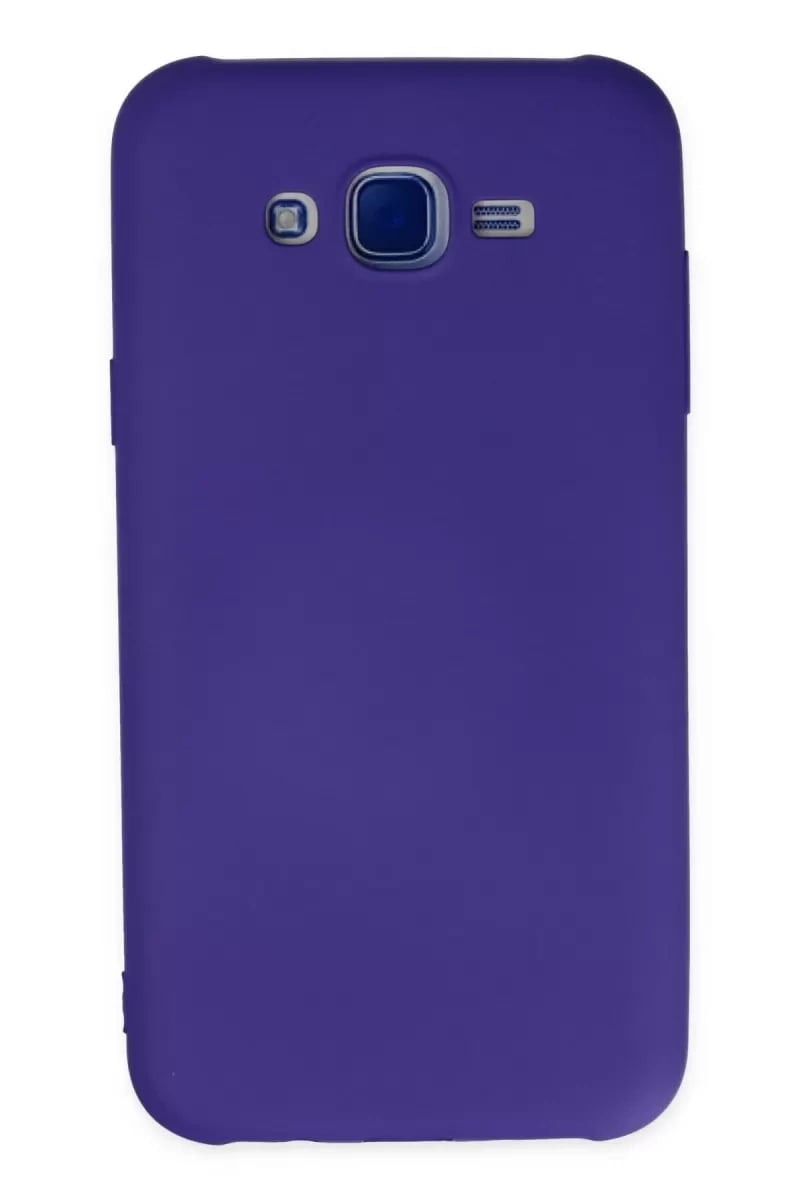 Samsung Galaxy J7 Kılıf Nano içi Kadife Silikon - Mor