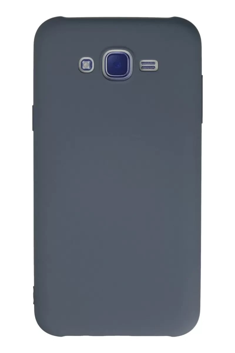 Samsung Galaxy J7 Kılıf Nano içi Kadife Silikon - Gri