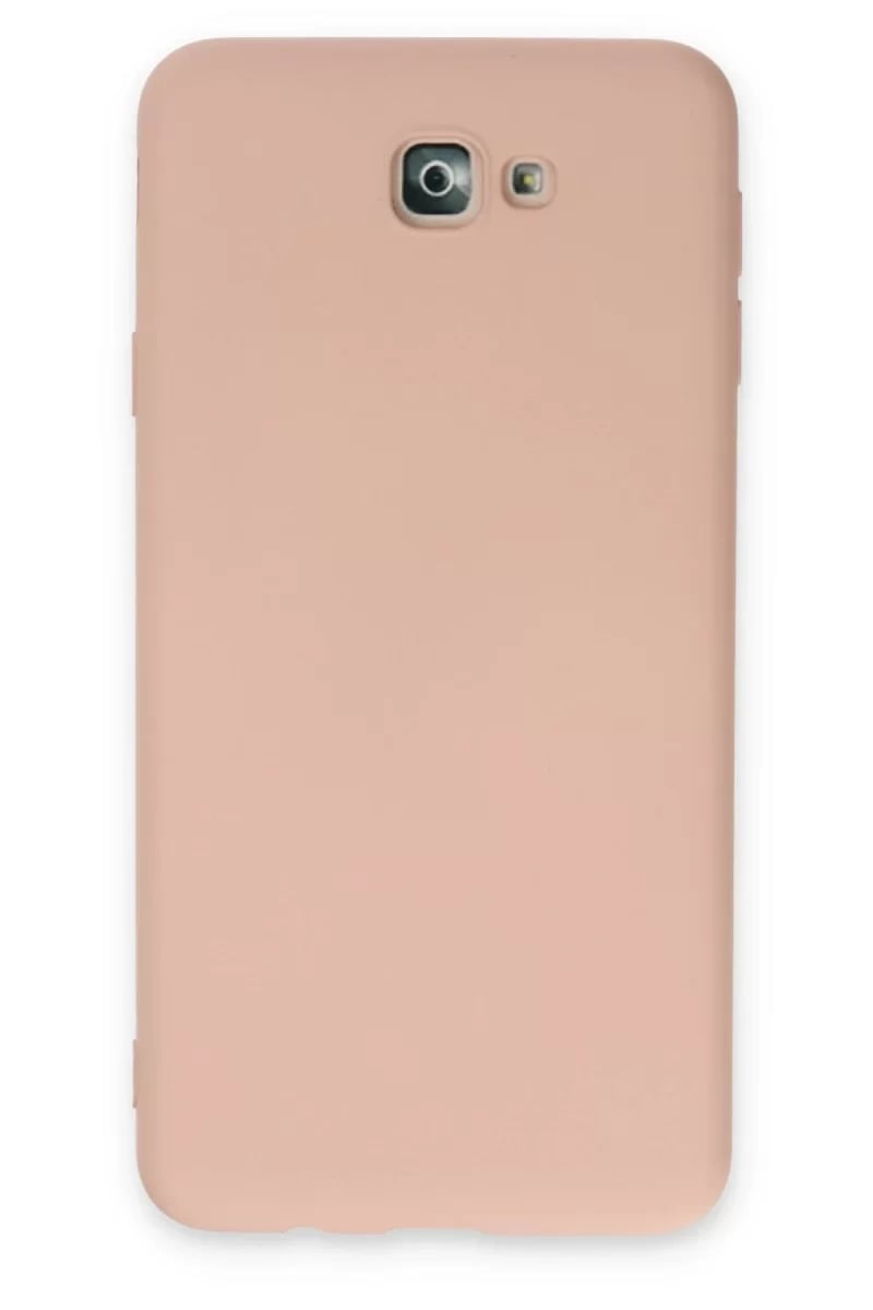 Samsung Galaxy J7 Prime Kılıf Nano içi Kadife Silikon - Pudra