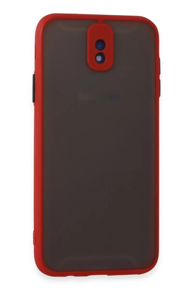 Samsung Galaxy J7 Pro / J730 Kılıf Montreal Silikon Kapak - Kırmızı