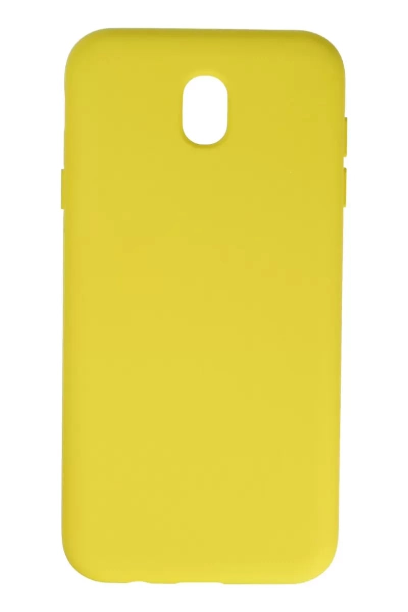 Samsung Galaxy J7 Pro / J730 Kılıf Nano içi Kadife Silikon - Sarı