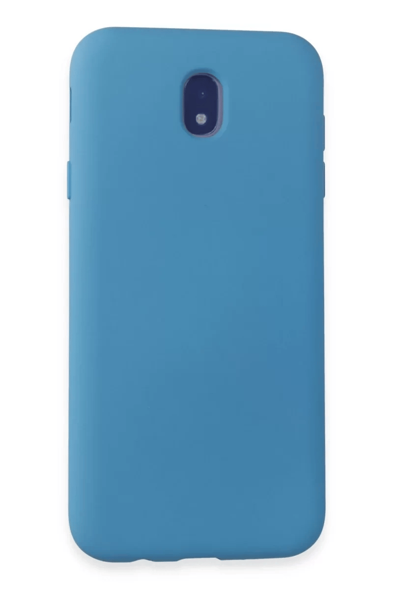 Samsung Galaxy J7 Pro / J730 Kılıf Nano içi Kadife Silikon - Mavi