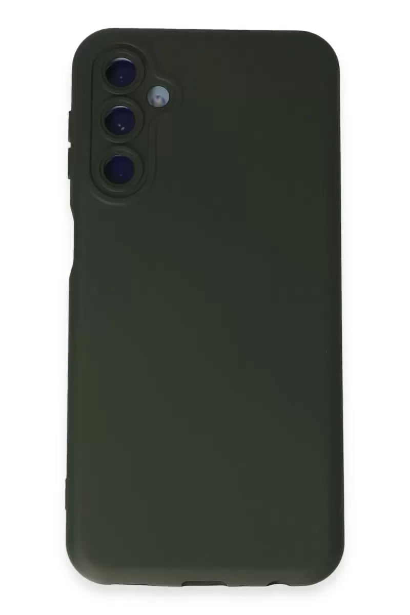 Samsung Galaxy M14 5G Kılıf Nano içi Kadife Silikon - Koyu Yeşil