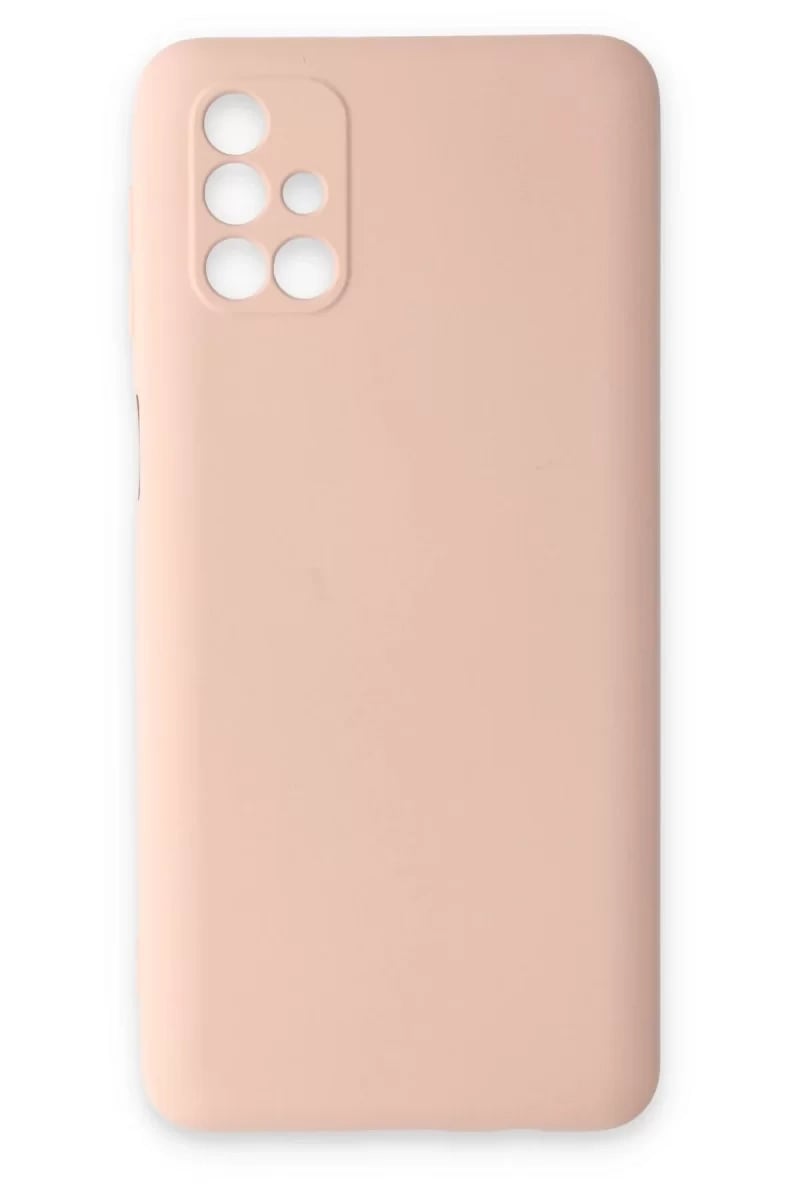 Samsung Galaxy M31S Kılıf Nano içi Kadife Silikon - Pudra