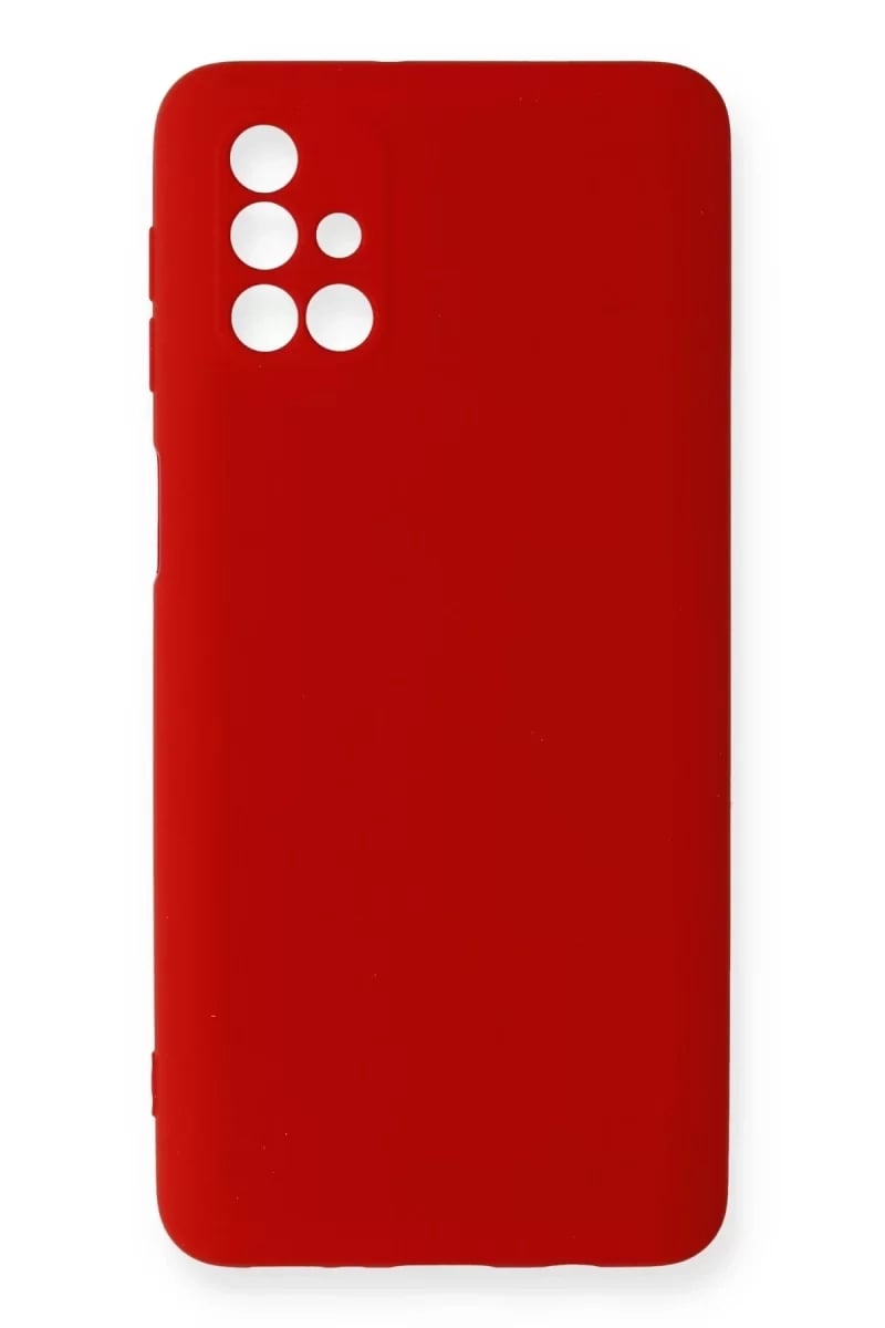 Samsung Galaxy M31S Kılıf Nano içi Kadife Silikon - Kırmızı