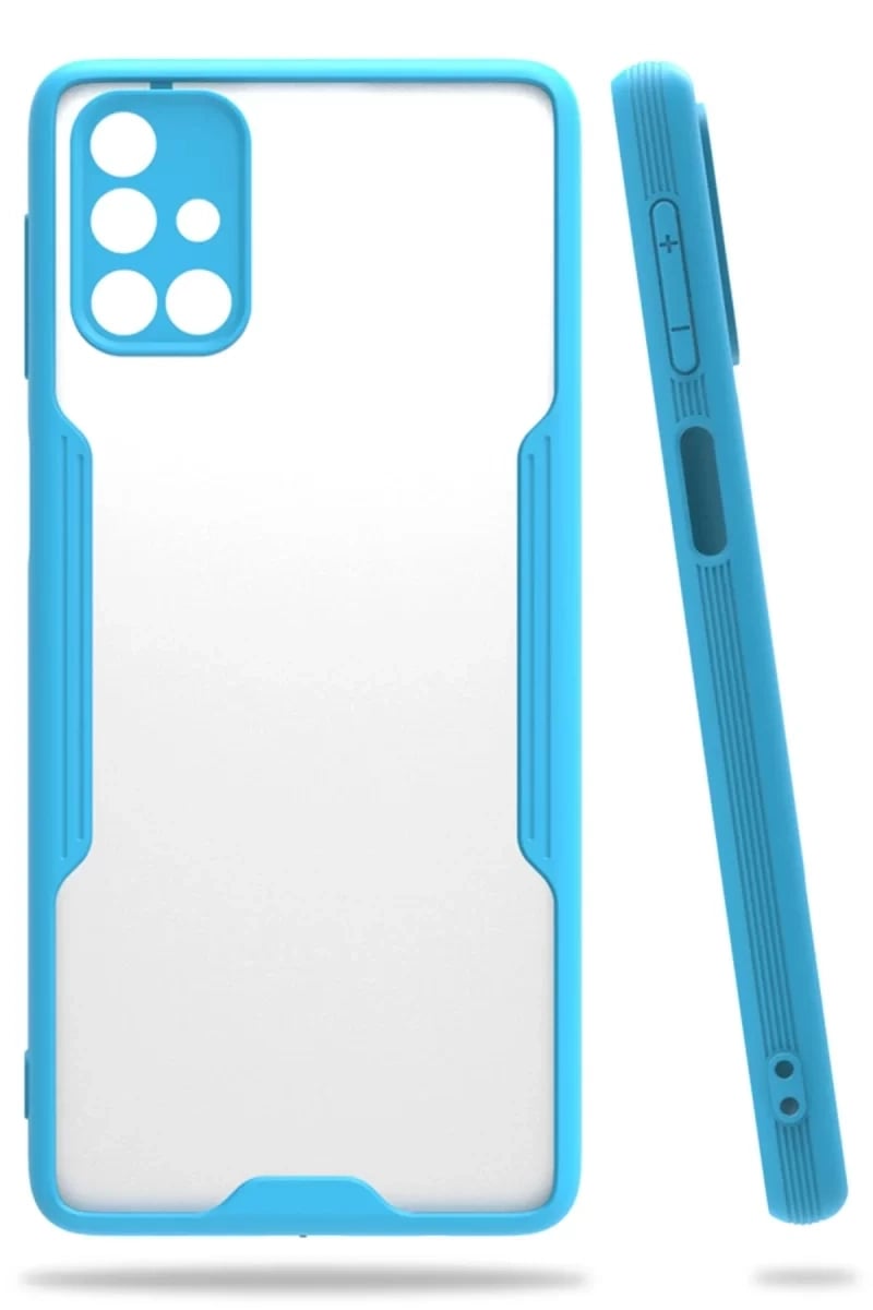 Samsung Galaxy M31S Kılıf Platin Silikon - Mavi
