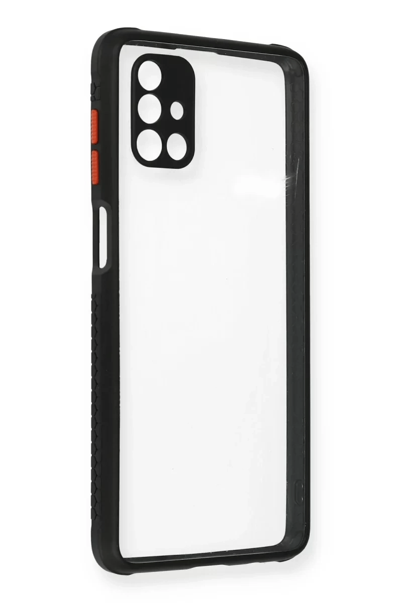 Samsung Galaxy M51 Kılıf Miami Şeffaf Silikon - Siyah