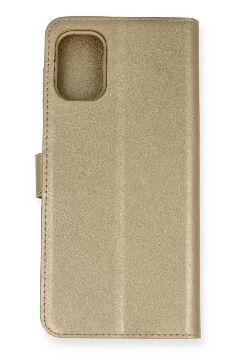 Samsung Galaxy M51 Trend S Plus Kapaklı Kılıf - Gold