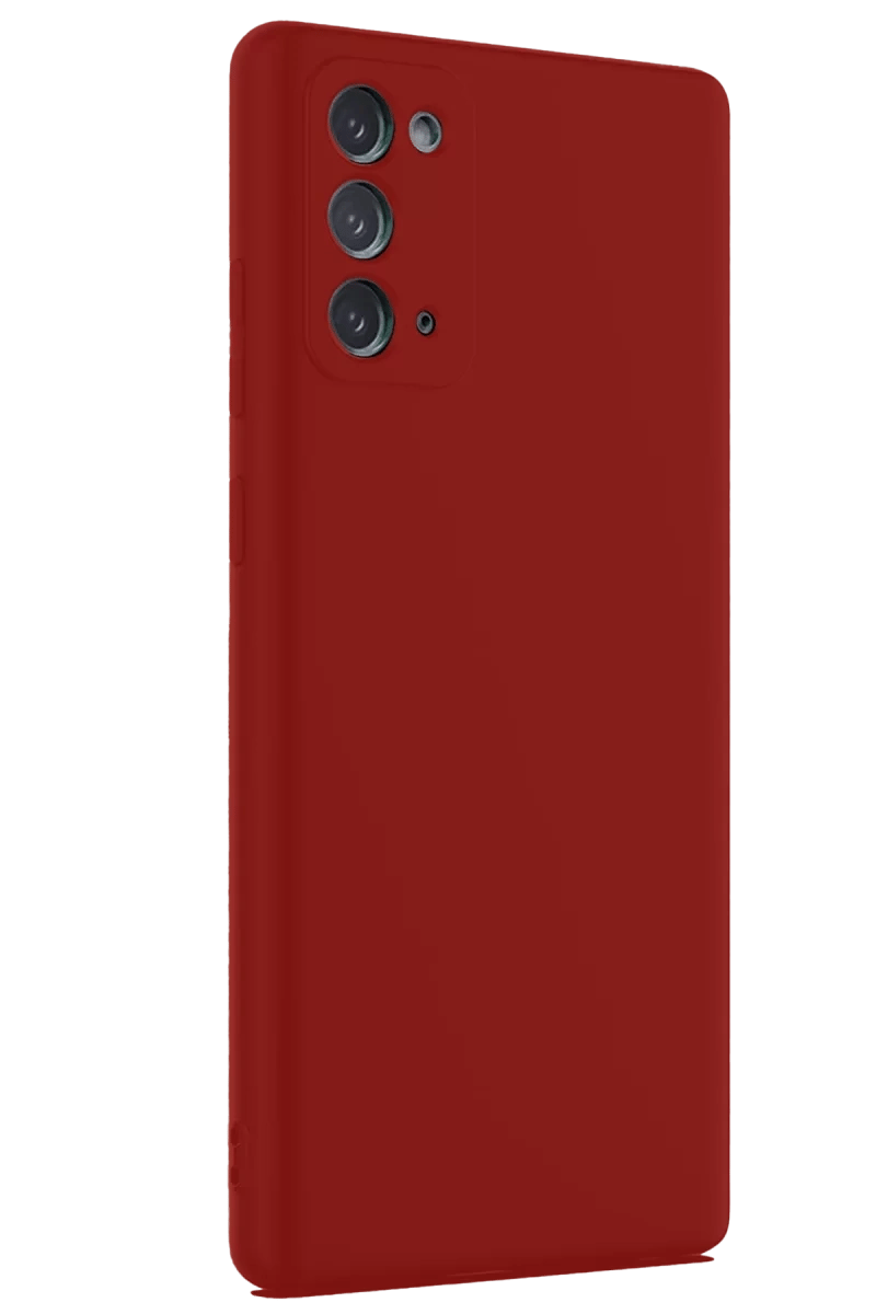 Samsung Galaxy Note 20 Kılıf First Silikon - Bordo