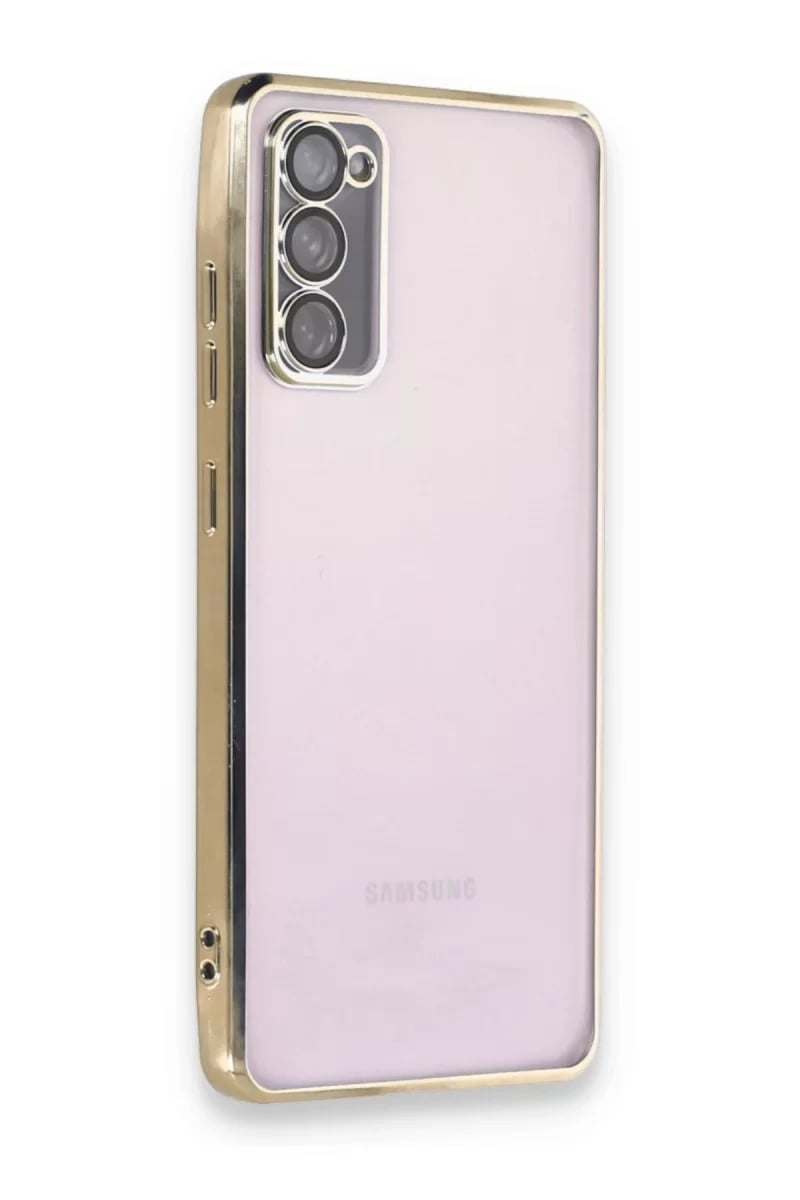 Samsung Galaxy S20 FE Kılıf Lensli Silikon - Gold