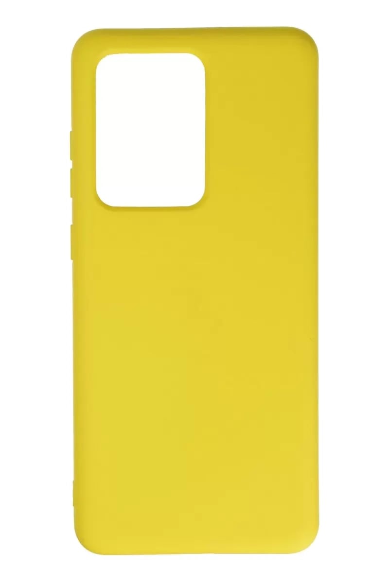 Samsung Galaxy S20 Ultra Kılıf Nano içi Kadife Silikon - Sarı