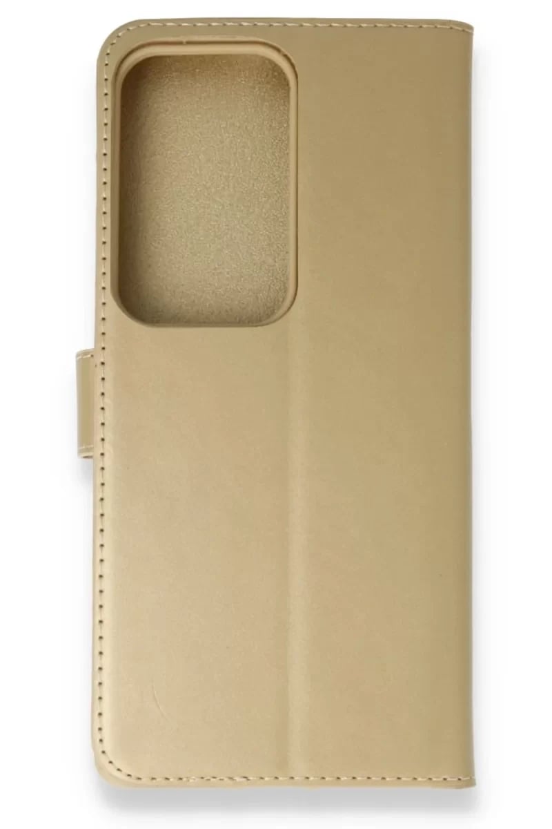 Samsung Galaxy S20 Ultra Trend S Plus Kapaklı Kılıf - Gold