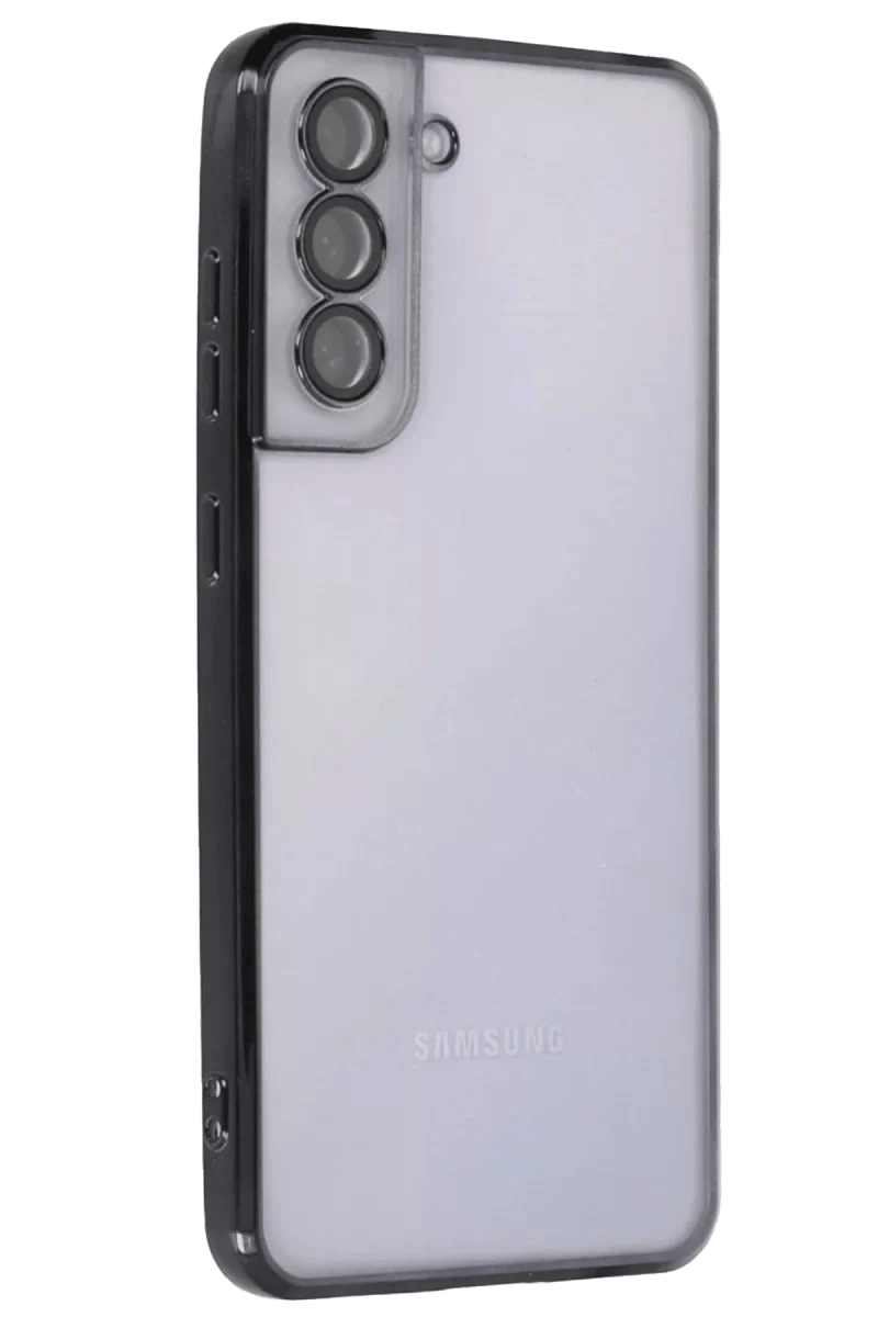 Samsung Galaxy S21 FE Kılıf Lensli Silikon - Siyah
