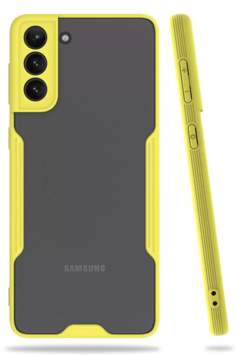 Samsung Galaxy S21 Plus Kılıf Platin Silikon - Sarı