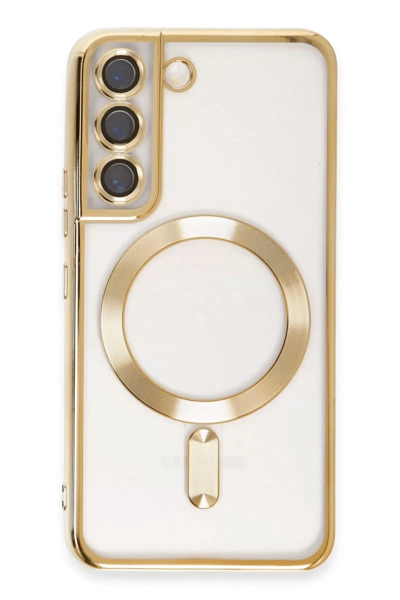 Samsung Galaxy S22 Kılıf Kross Magneticsafe Kapak - Gold