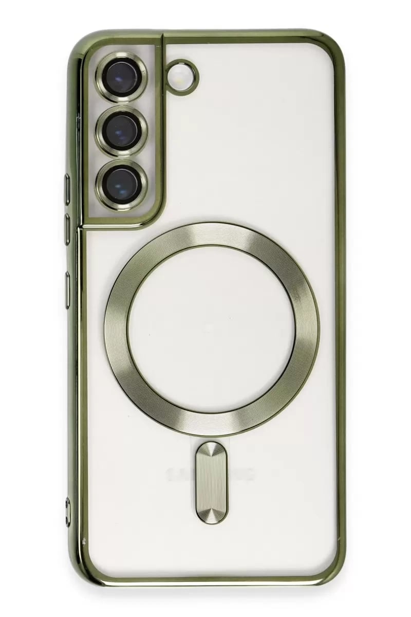 Samsung Galaxy S22 Kılıf Kross Magneticsafe Kapak - Koyu Yeşil