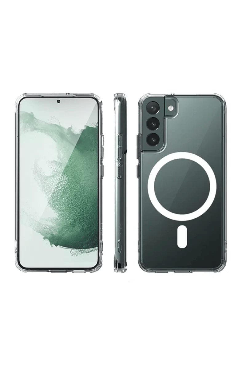 Samsung Galaxy S22 Plus Kılıf Magneticsafe Şeffaf Silikon - Şeffaf