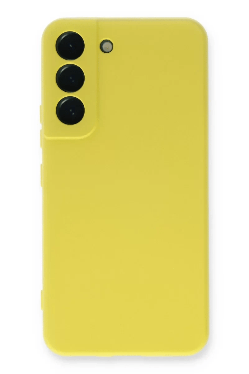 Samsung Galaxy S22 Plus Kılıf Nano içi Kadife Silikon - Sarı