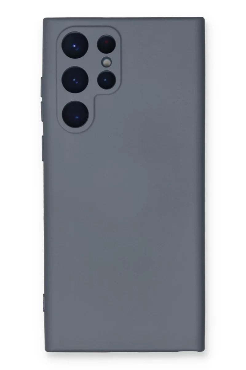 Samsung Galaxy S22 Ultra Kılıf Nano içi Kadife Silikon - Gri