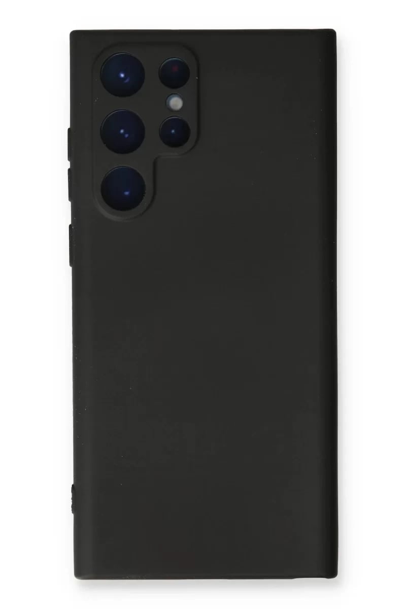 Samsung Galaxy S22 Ultra Kılıf Nano içi Kadife Silikon - Siyah