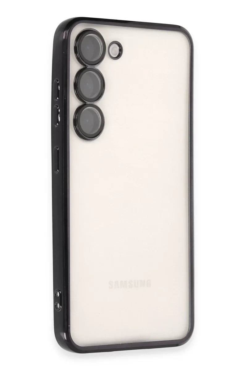 Samsung Galaxy S23 Plus Kılıf Lensli Silikon - Siyah