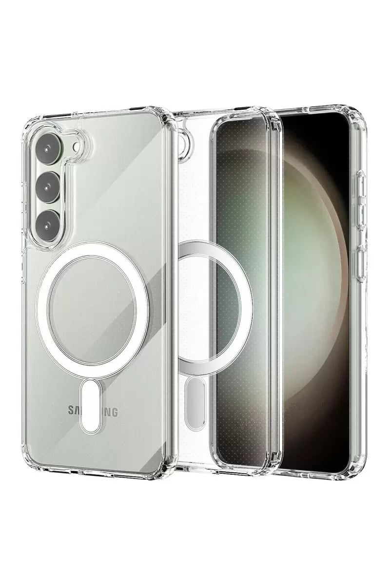 Samsung Galaxy S23 Plus Kılıf Magneticsafe Şeffaf Silikon - Şeffaf