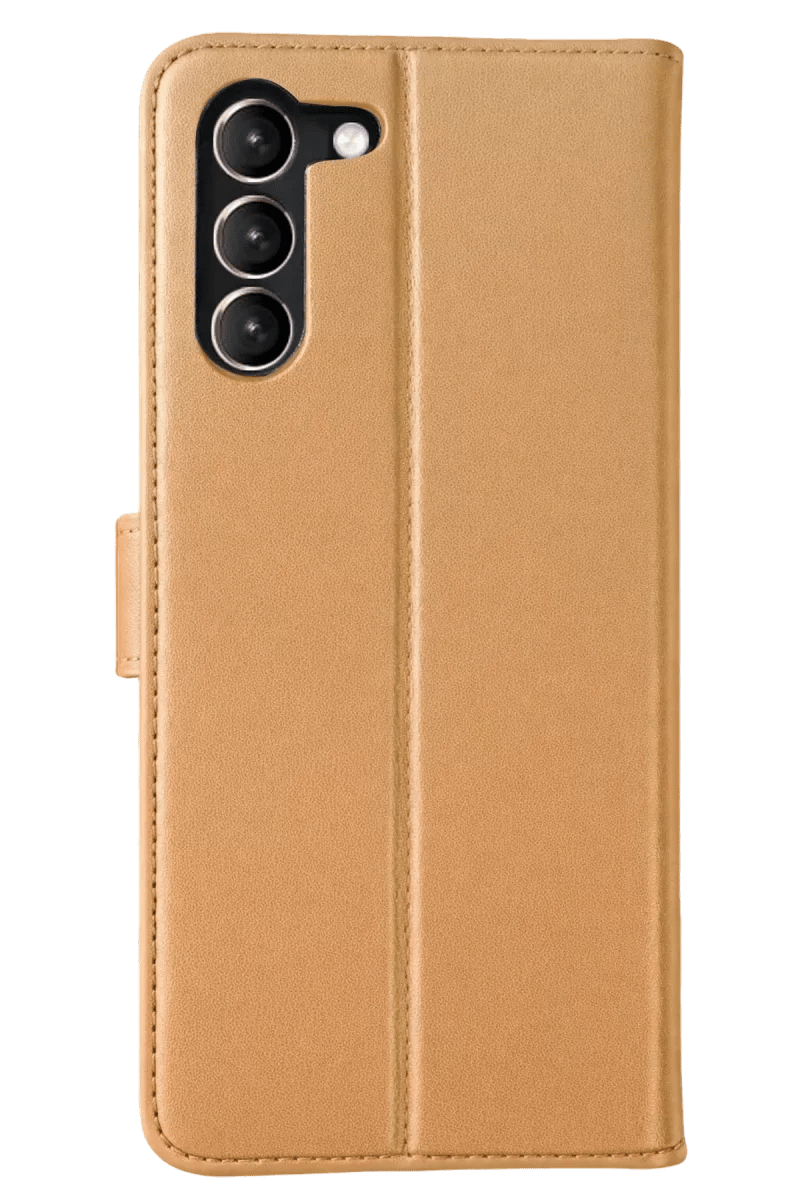 Samsung Galaxy S23 Plus Trend S Plus Kapaklı Kılıf - Gold