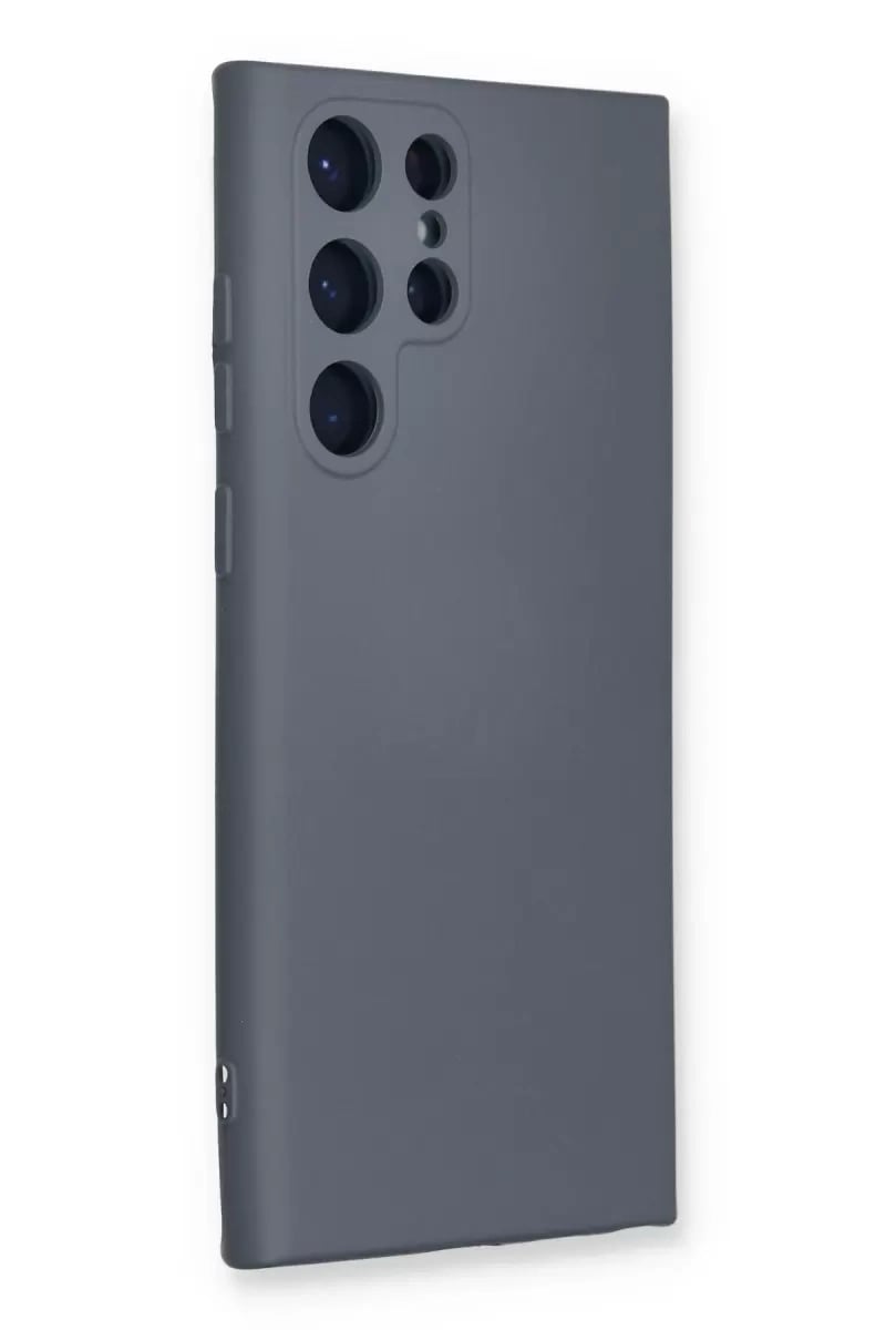 Samsung Galaxy S23 Ultra Kılıf Nano içi Kadife Silikon - Gri
