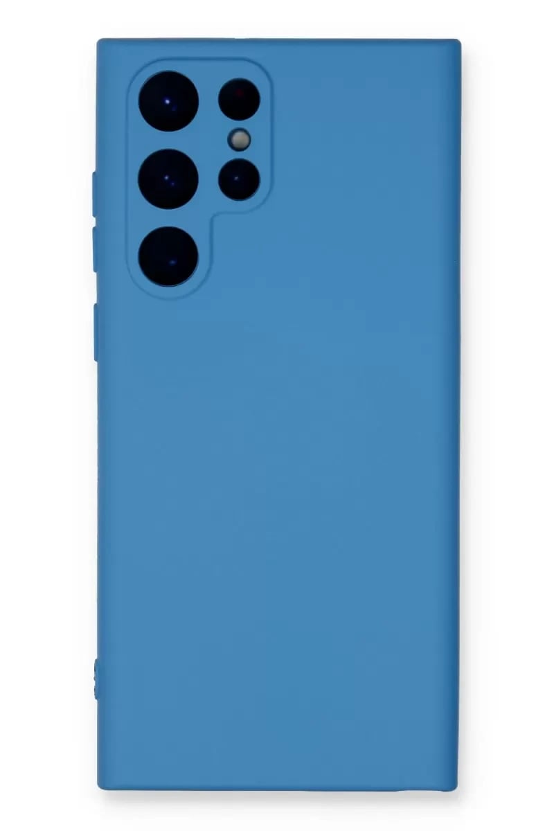 Samsung Galaxy S23 Ultra Kılıf Nano içi Kadife Silikon - Mavi