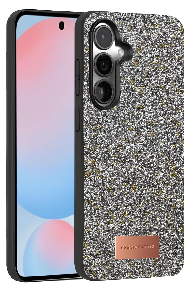 Samsung Galaxy S24 FE Bright Simli Kapak - Gold