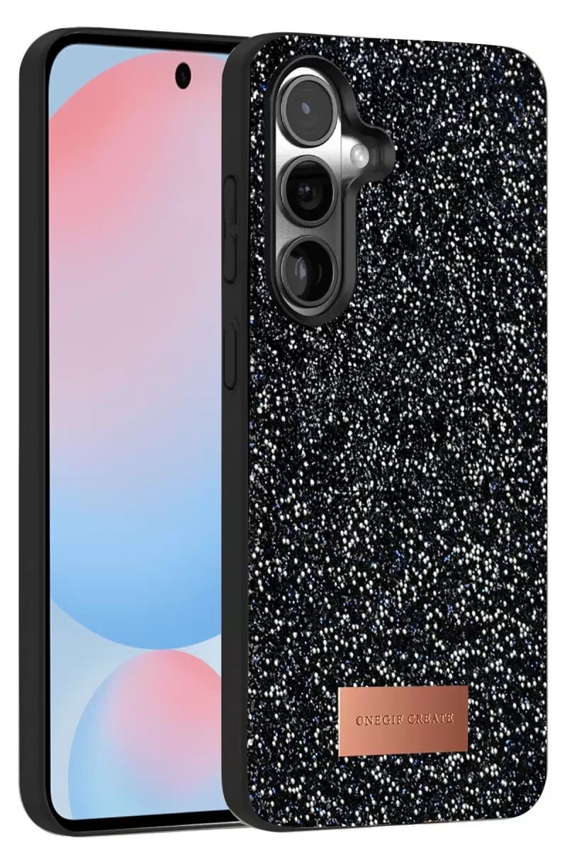 Samsung Galaxy S24 FE Bright Simli Kapak - Siyah