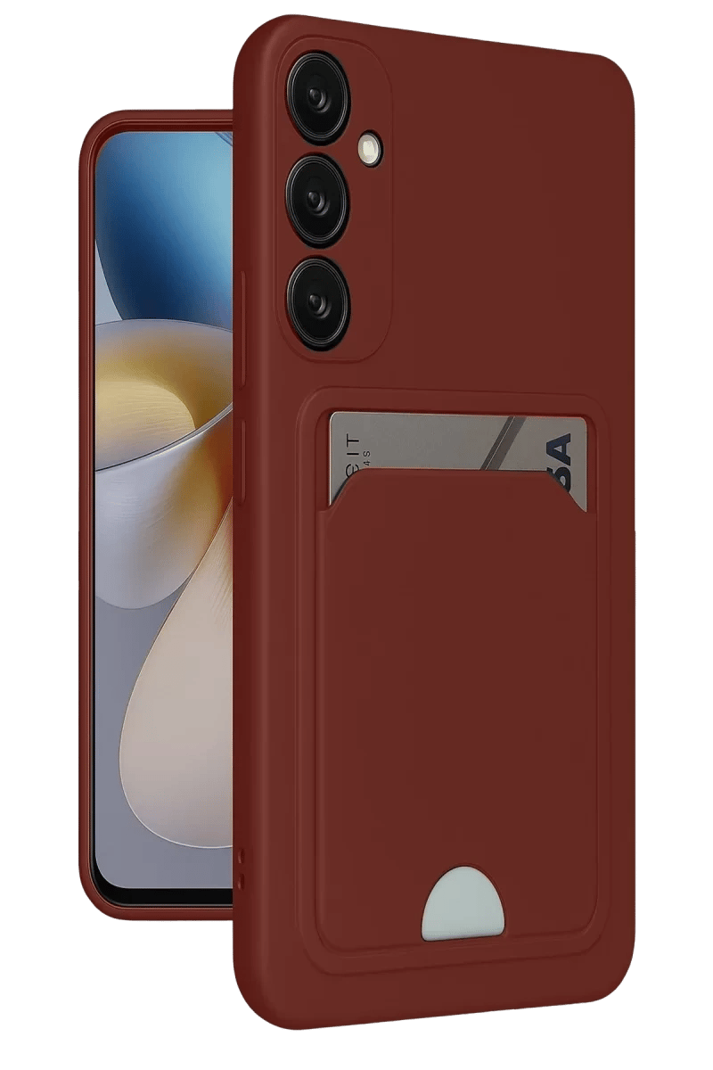 Samsung Galaxy S24 FE Kılıf Kelvin Kartvizitli Silikon - Bordo