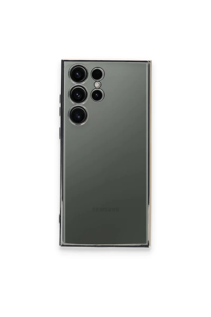 Samsung Galaxy S24 Ultra Kılıf Lensli Silikon - Gümüş