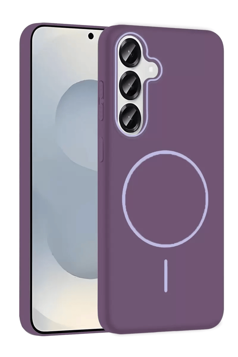 Samsung Galaxy S25 Broş Magsafe Kapak - Mor