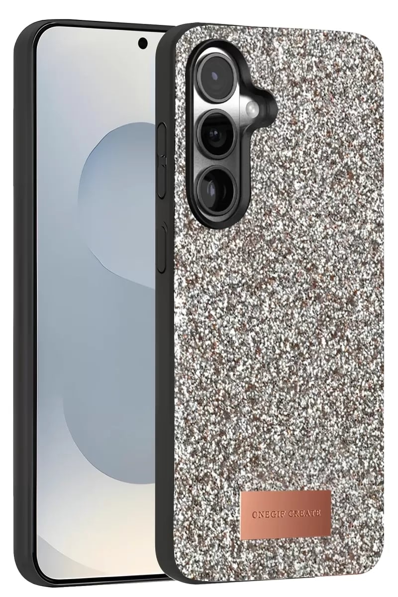 Samsung Galaxy S25 Plus Bright Simli Kapak - Gümüş