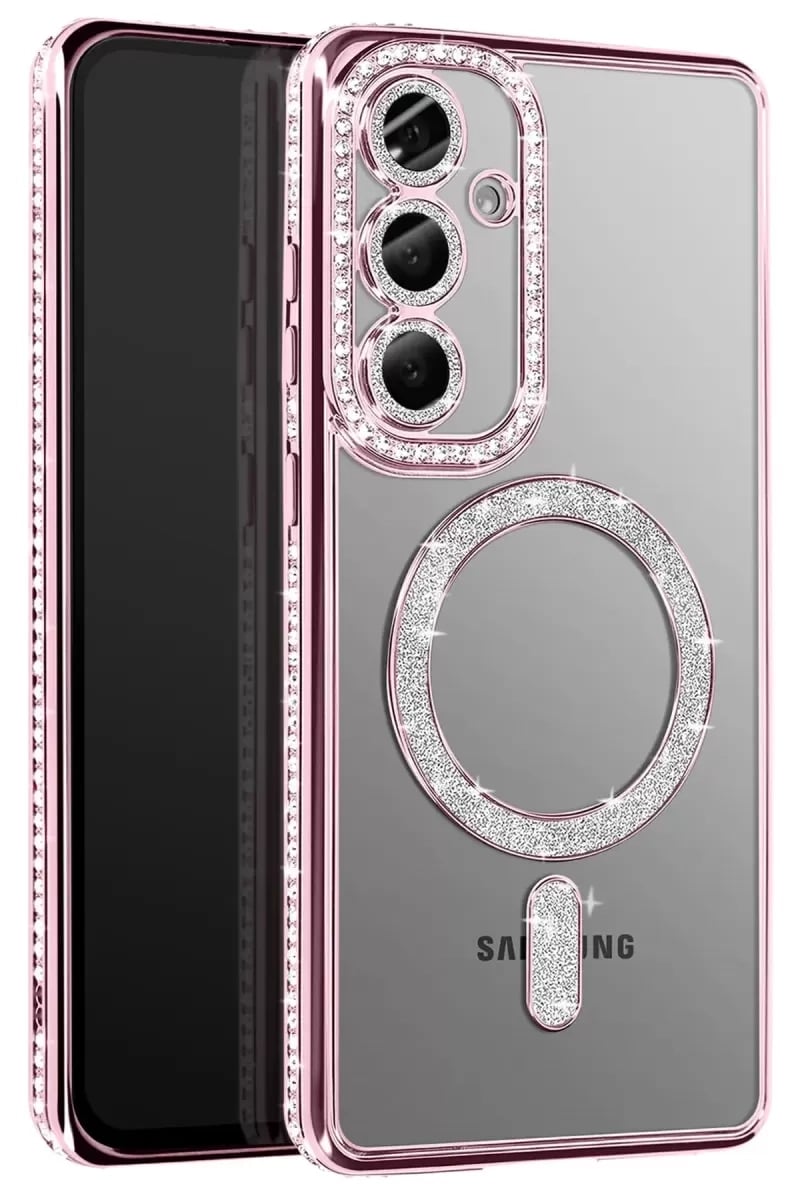 Samsung Galaxy S26 Joke Simli Magneticsafe Kılıf - Pembe