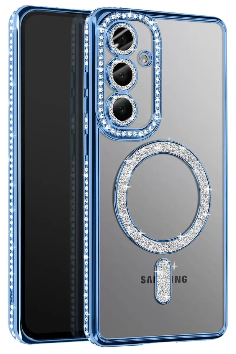 Samsung Galaxy S26 Joke Simli Magneticsafe Kılıf - Mavi