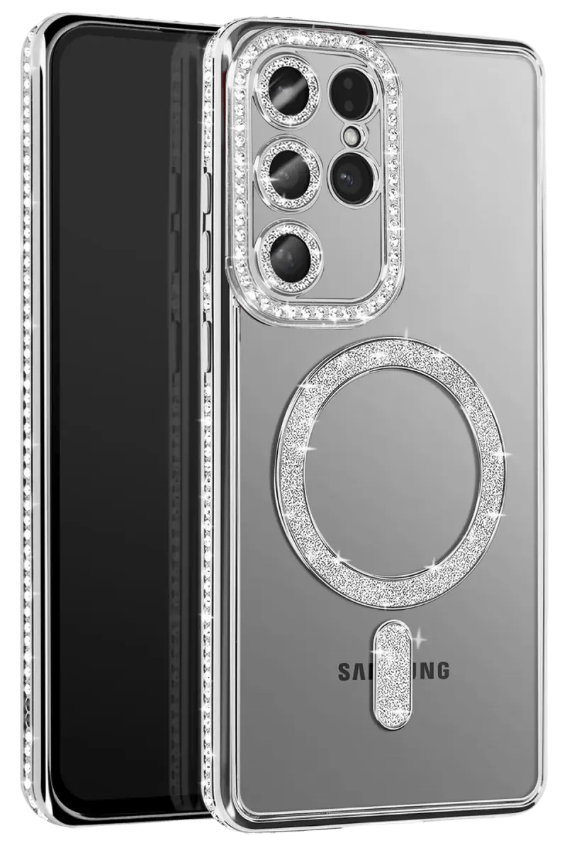 Samsung Galaxy S26 Ultra Joke Simli Magneticsafe Kılıf - Gümüş