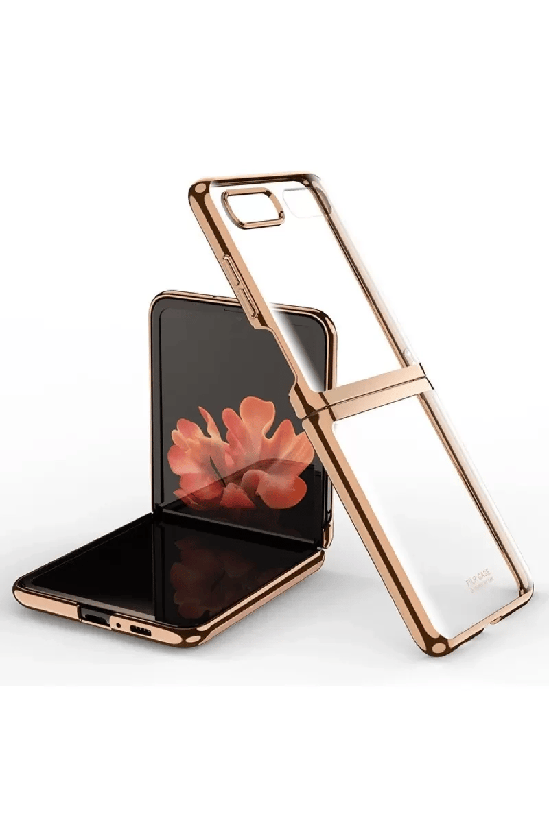 Samsung Galaxy Z Flip 4 Kılıf Fold Element Kapak - Gold
