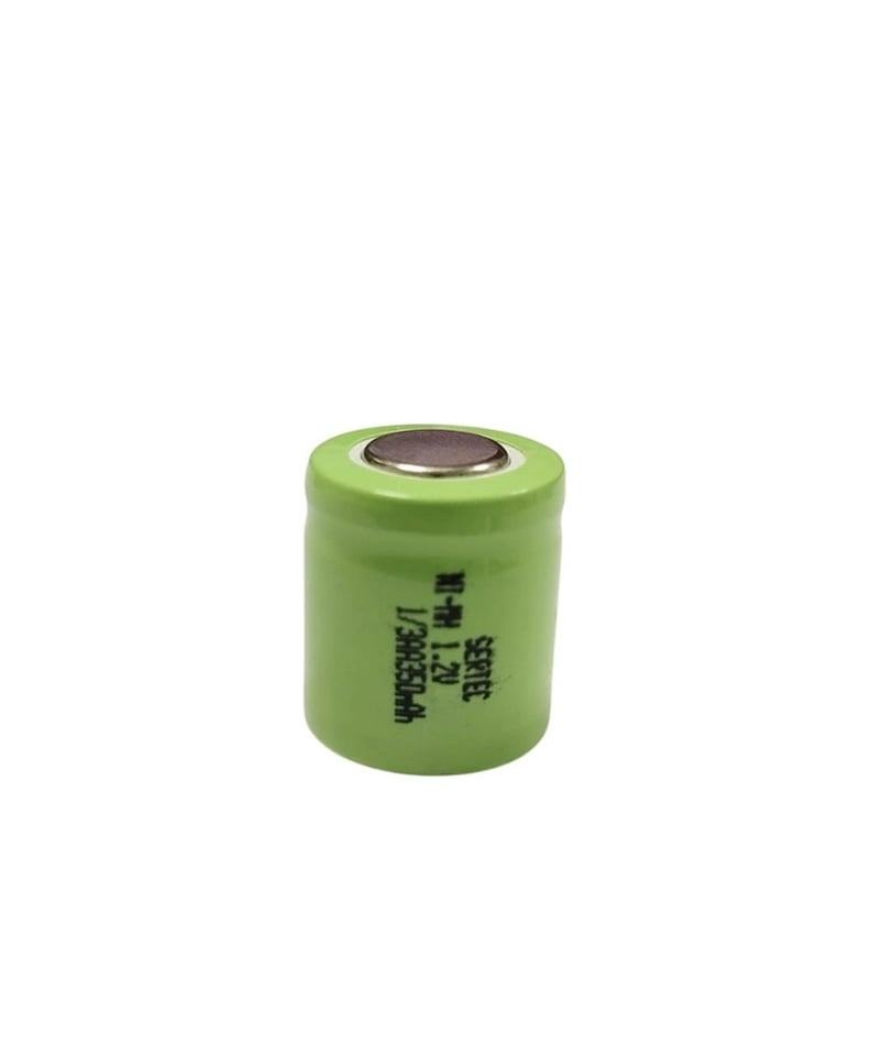 Sertec - 1.2V 350 Mah - 1/3AA - Ni-MH Şarjlı Pil - (Başsız / Flat Head)