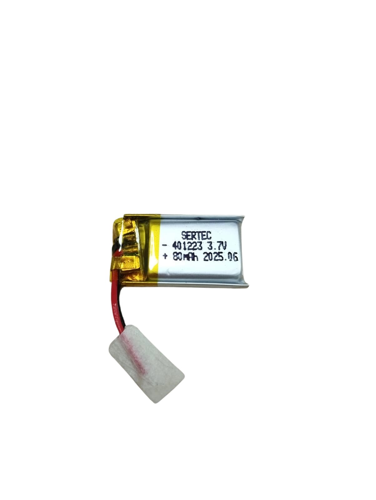 Sertec 401223 3.7V 80 mAh Li-Polymer Pil (Devreli/1.5A)